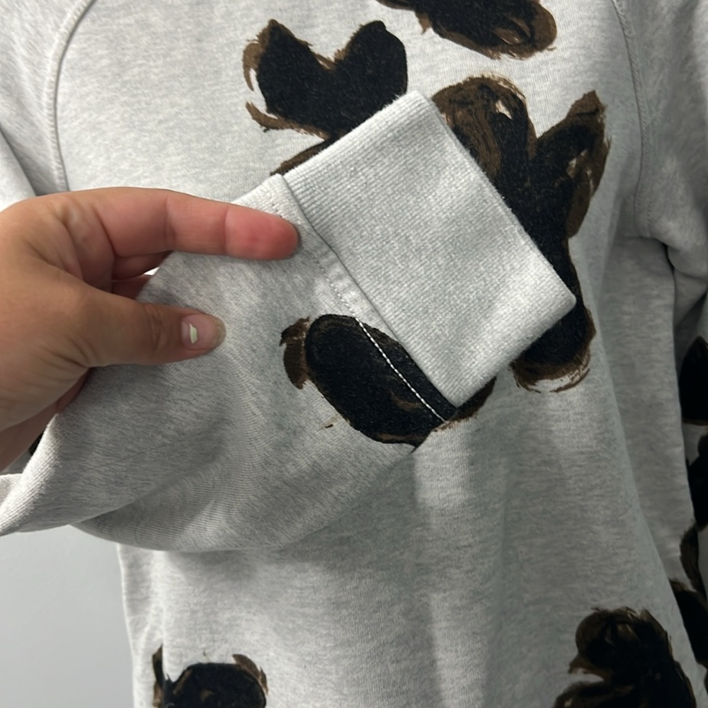 Marc by Marc Jacob’s Lunar Rock Melange Grey & Brown Flower Sweatshirt Medium - Picture 5 of 8